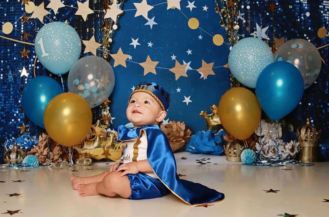 Royal Blue Prince King Outfit Smash Cake Photography Bloomers Cape Adjustable Crown Onesie With S... | Etsy (US)