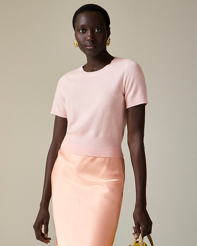 Cashmere shrunken T-shirt | J. Crew US