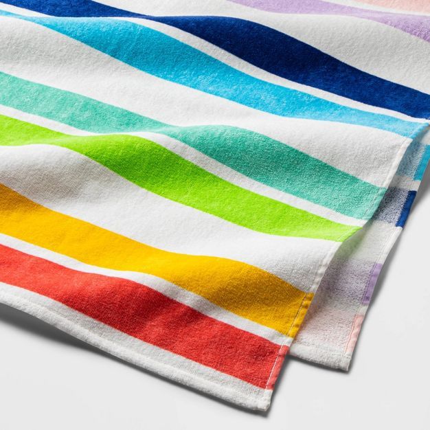 Rainbow Striped Beach Towel - Sun Squad™ | Target