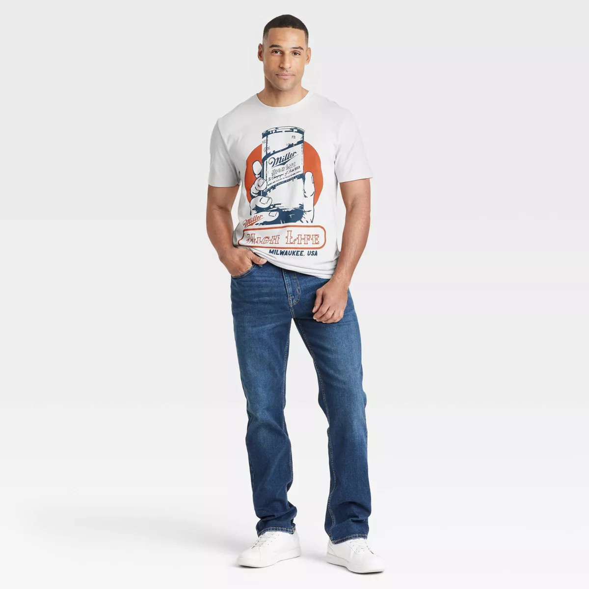 Men's Miller High Life Short Sleeve Graphic T-Shirt - Goodfellow & Co™ Gray M | Target