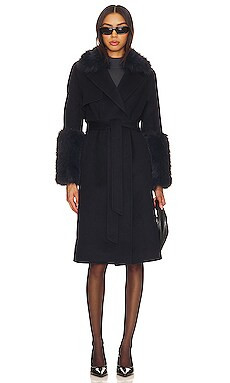 x Mansur Gavriel Collaboration Stella Faux Fur in Blackberry | Revolve Clothing (Global)