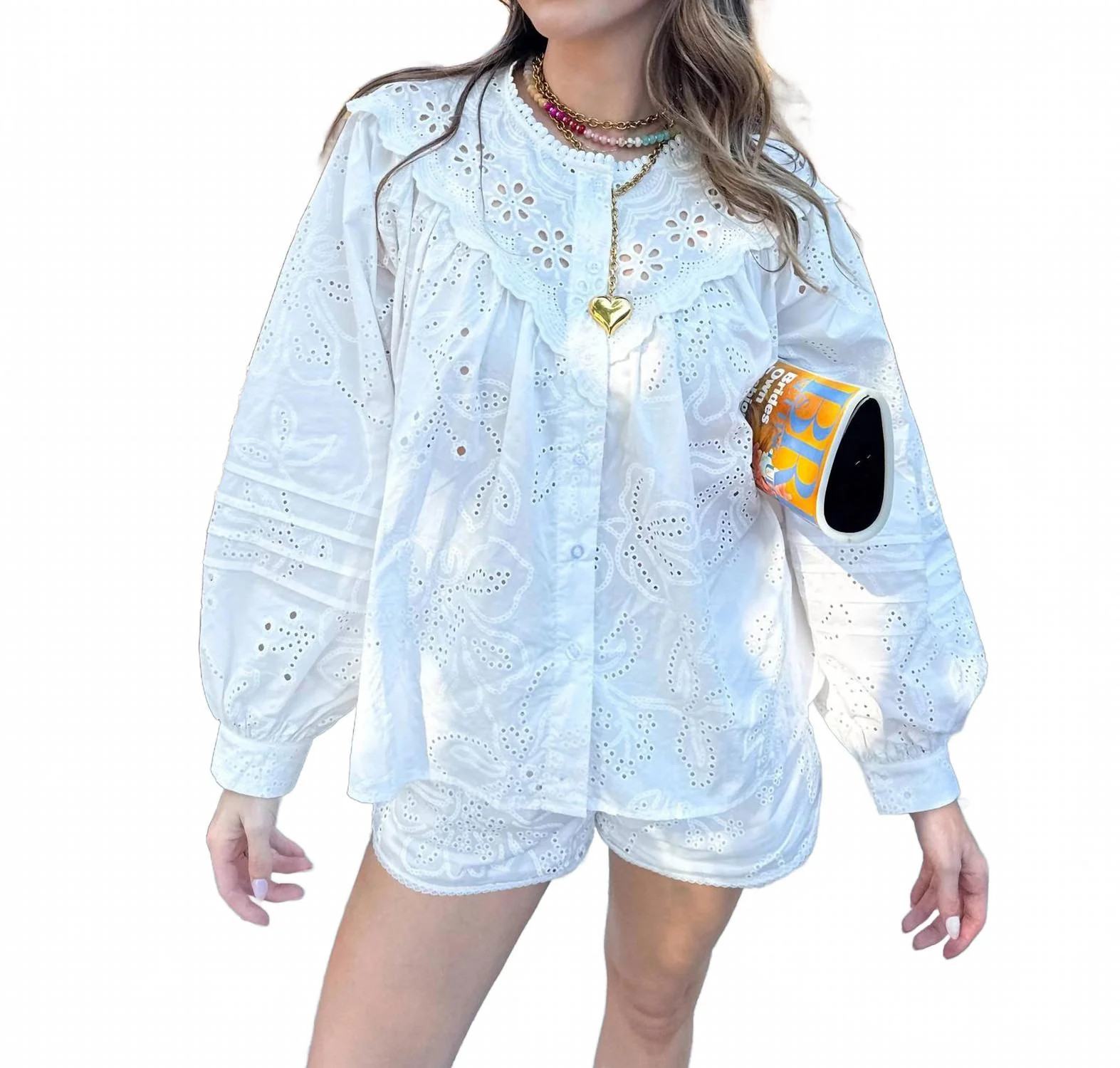 Daydream Eyelet Set In White | Shop Simon