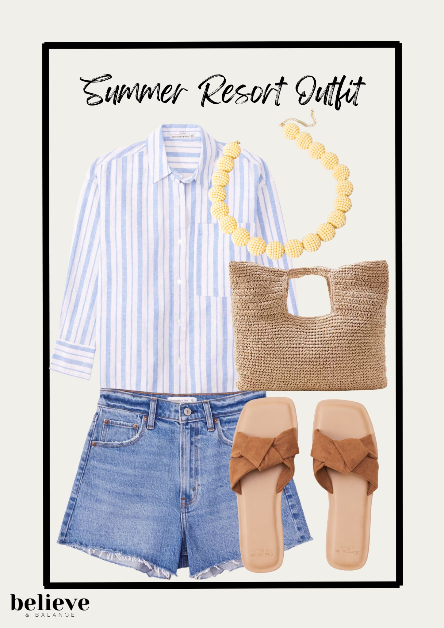 This vacation outfit is a great resort wear outfit for a resort wear look with perfect summer shorts and a cute pair of summer shorts and the perfect summer purse.  

#LTKFind #LTKstyletip #LTKSeasonal