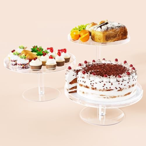Acrylic Cupcake Stand, Clear Dessert Dessert Table Display Set, Cupcake Tower Holder Display with... | Amazon (US)