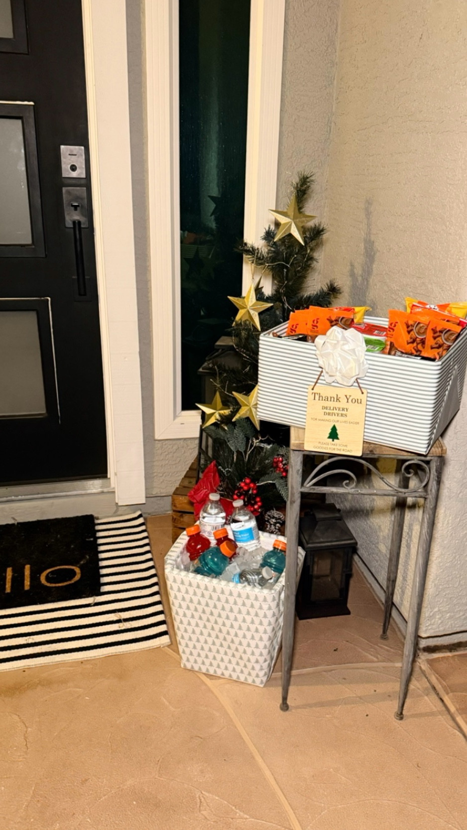 Holiday PSA: Thank your delivery drivers! My online shopping goes wild this time of year, so the least can do is hook them up with snacks + drinks... styled to match the decor, obviously.

#LTKGiftGuide #LTKSeasonal #LTKHoliday