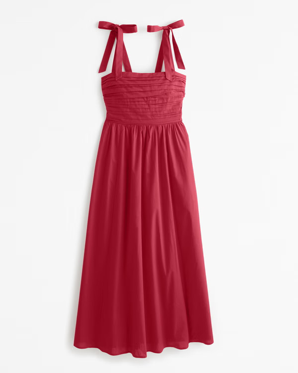 Draped Twist-Front Maxi Dress | Abercrombie & Fitch (US)