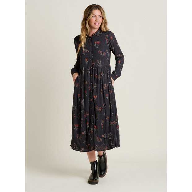 Buy BRAKEBURN Bella Maxi Shirt Dress 8 | Dresses | Tu | Tu Clothing