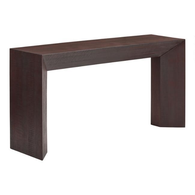 Walnut Brown Wood Jaque Console Table | World Market