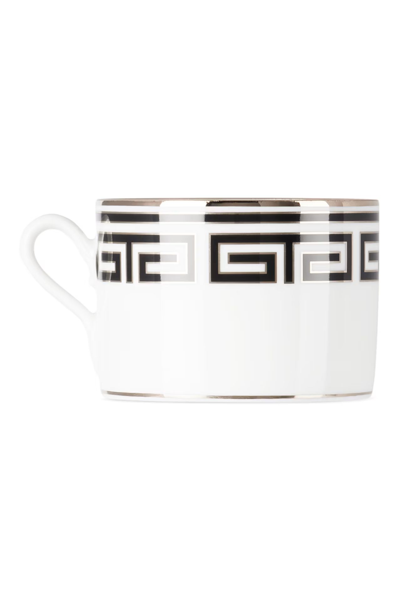 White & Black Labirinto Tea Cup | SSENSE