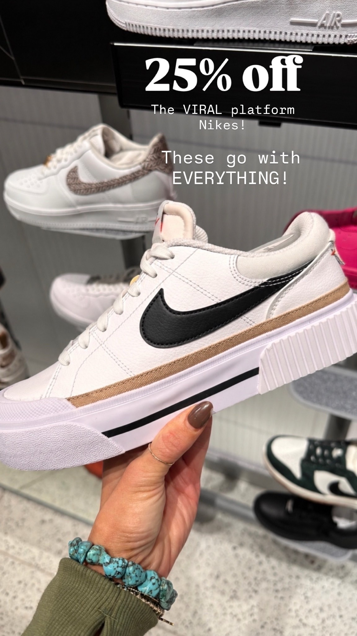 These Nikes have gone viral for a reason! They’re so comfortable and go with EVERYTHING! They are on major SALE today! ✨