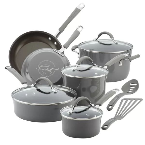 Rachael Ray 12-Piece Cucina Nonstick Pots And Pans Cookware Set | Wayfair North America