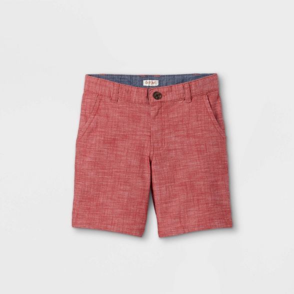 Boys' Flat Front Chino Shorts - Cat & Jack™ Warm Red | Target