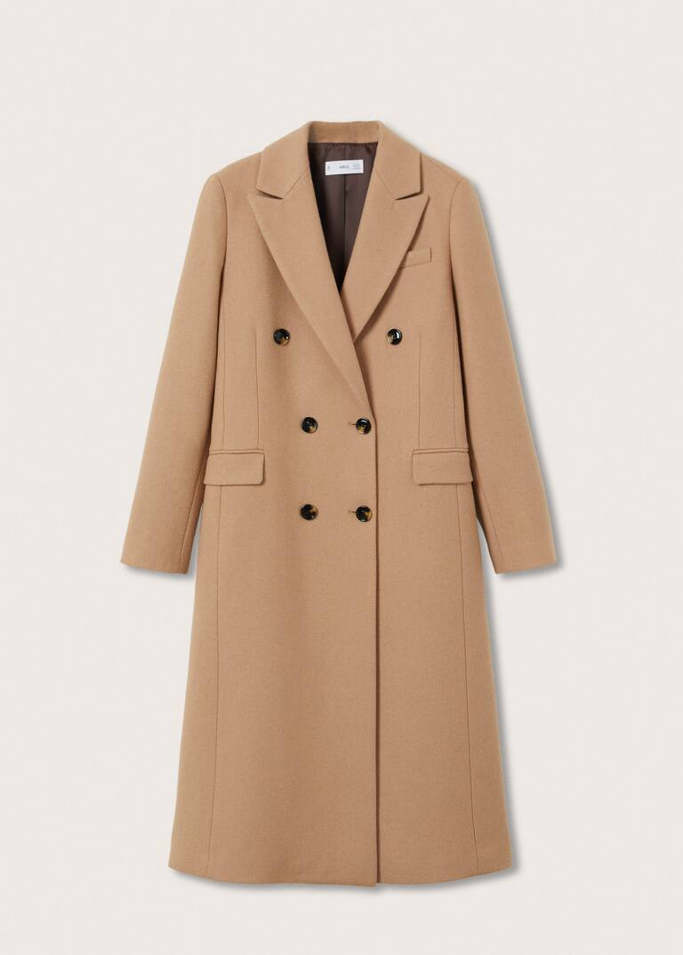 Double-breasted wool coat -  Women | Mango USA | MANGO (US)