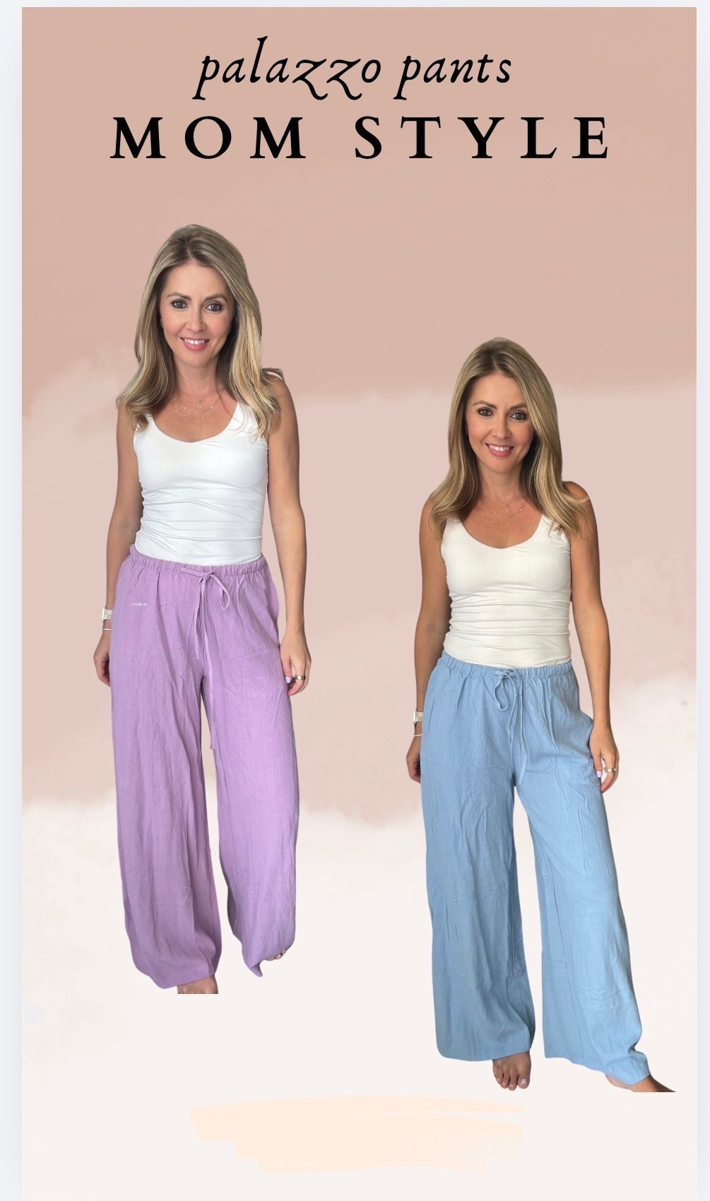 Palazzo pants built in bra tank

#LTKgrwm #LTKootd #LTKmomlife