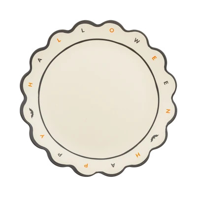Happy Halloween Scalloped Bamboo Tray | My Mind's Eye