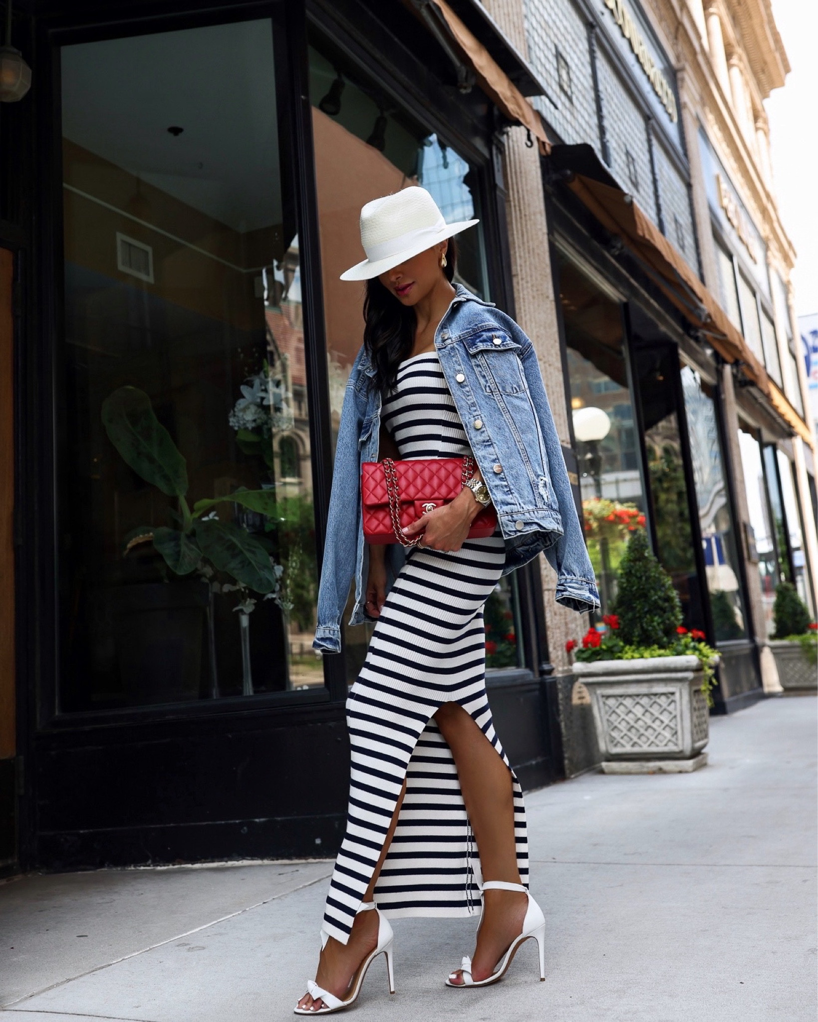 4th of July outfit
Anine bing denim jacket
Nordstrom striped knit dress under $100
Red handbag 

#LTKStyleTip #LTKSeasonal #LTKFindsUnder100