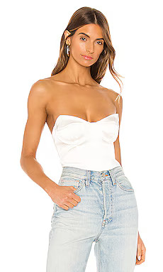 h:ours Tabitha Bodysuit in White from Revolve.com | Revolve Clothing (Global)