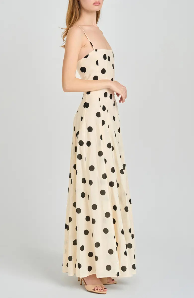 Carolina Polka Dot Cotton Godet Maxi Dress | Nordstrom