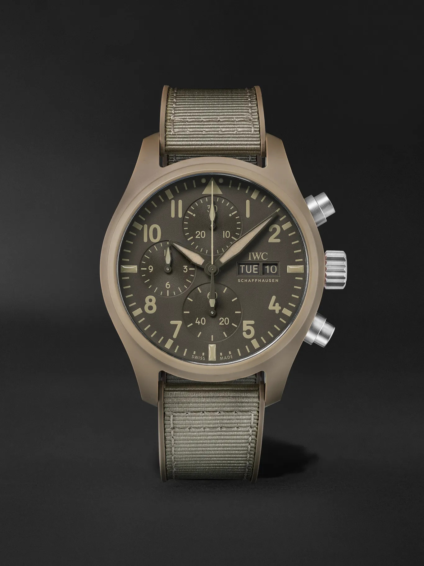 Pilot's Watch TOP GUN Mojave Desert Automatic Chronograph 41.9mm Stainless Steel, Rubber and Gros... | Mr Porter (US & CA)