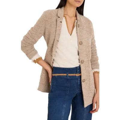 NIC+ZOE Tweed Stitch Sweater Jacket in Blue Mix at Nordstrom, Size X-Small | Nordstrom