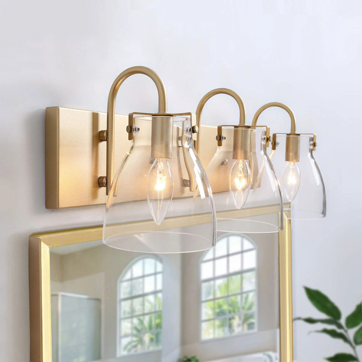 Beesley Dimmable Gold Vanity Light | Wayfair North America