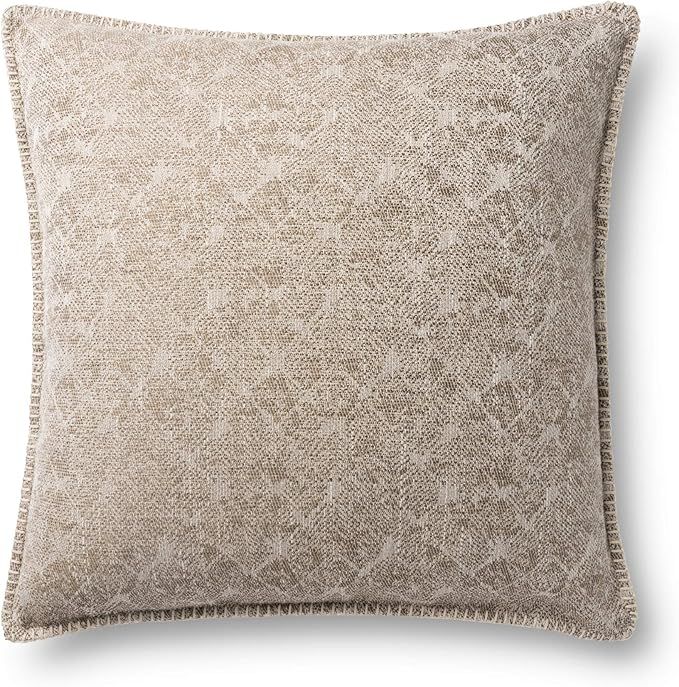Loloi P0890 22" x 22" Square Pillow Cover Only in Beige (P222P0890BE00PIL3) | Amazon (US)