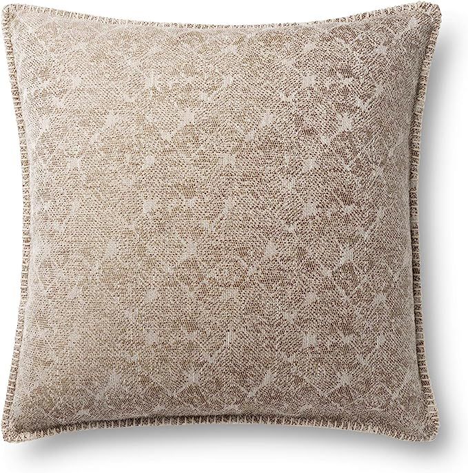 Loloi P0890 22" x 22" Square Pillow Cover Only in Beige (P222P0890BE00PIL3) | Amazon (US)