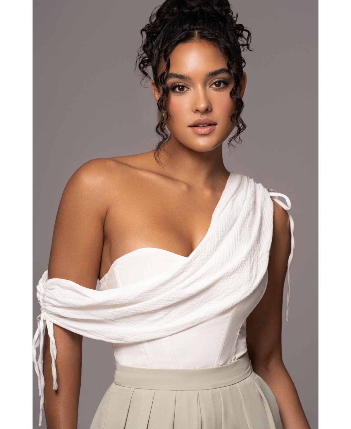 Jluxlabel Women's New Obsession Draped Top - Off-white | Macy's