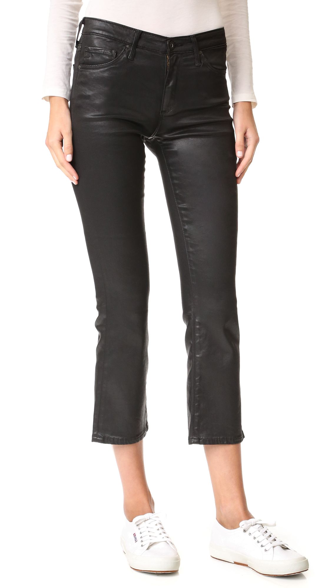 The Jodi Crop Leatherette Jeans | Shopbop