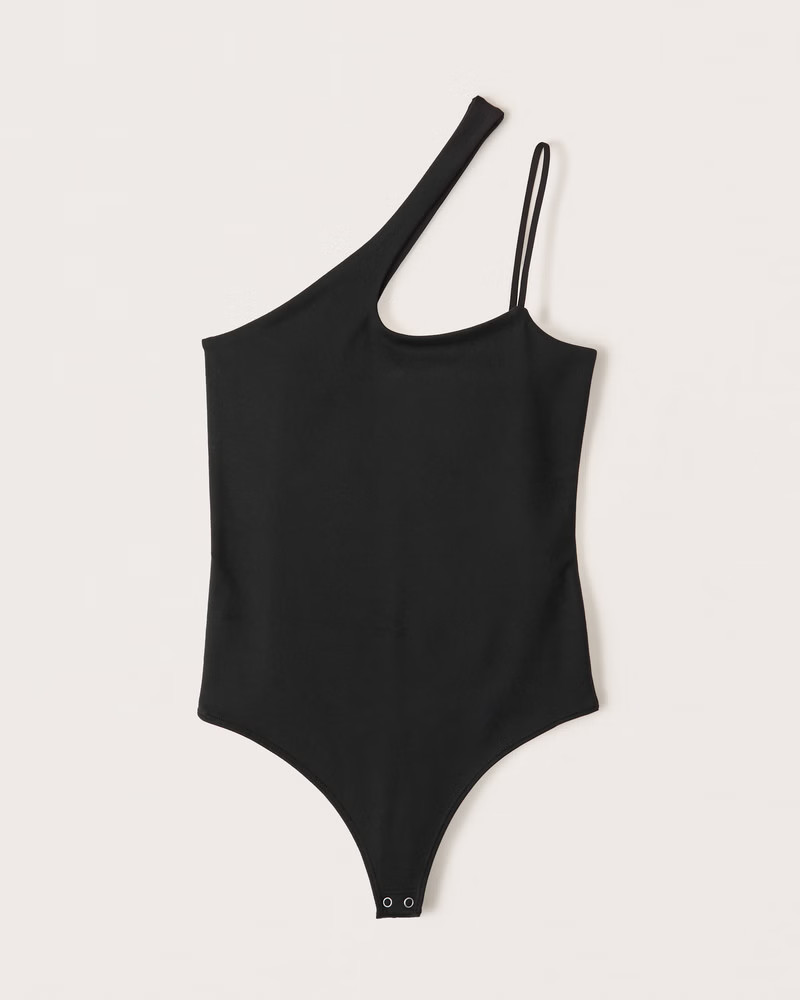 Asymmetrical One-Shoulder Seamless Fabric Bodysuit | Abercrombie & Fitch (US)