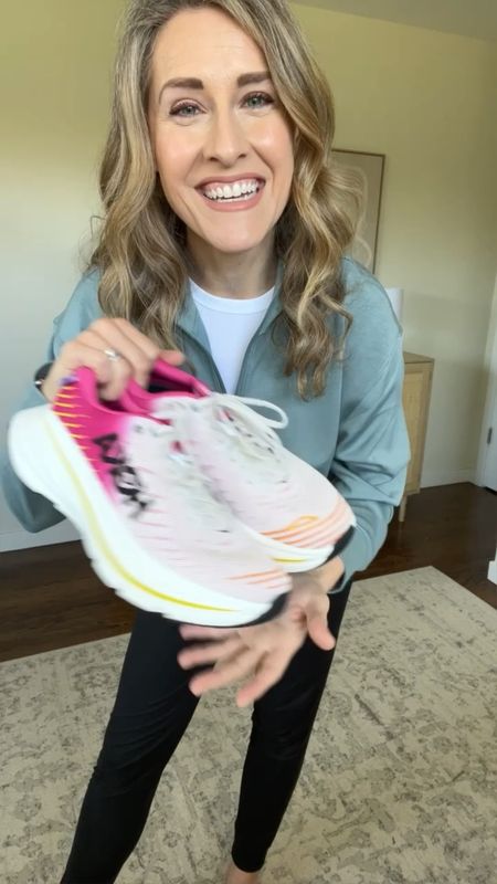 You guys have been telling me forever to get Hoka sneakers and I finally did it! Found them for less on Nordstrom Rack! Fit true to size. 👏💕 Their spring shoe selection is a goldmine, brands like adidas, Nike, New Balance and more. Just act fast if you see something you love. 💕🙌 

#LTKfitness #LTKfindsunder50 #LTKstyletip