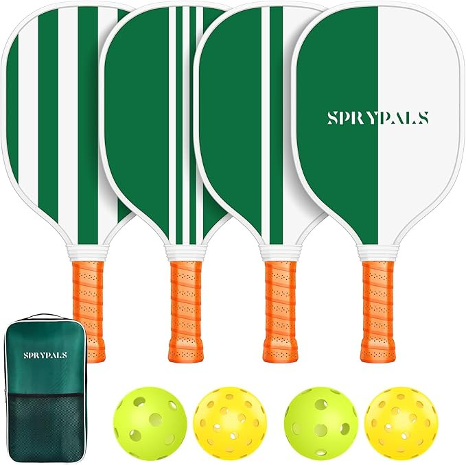 Pickleball Paddles Set of 4, USAPA Approved Pickleball Set of 4 with 4 Pickleball Balls & 1 Carry... | Amazon (US)