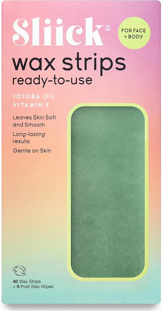 Sliick Ready-to-Use Wax Strips for Hair Removal – 40 Hair Removal Strips for Women with Jojoba ... | Amazon (US)