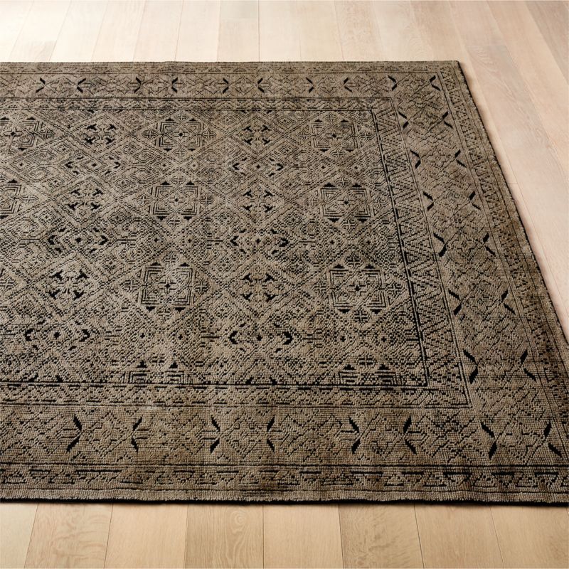 Raumont Hand-knotted Brown Detailed Rug | CB2 | CB2