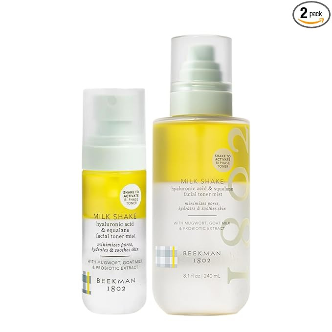 Beekman 1802 Milk Shake Facial Toner - Pack of 2 - Includes 2 oz + 8 oz Bottles - Fragrance Free ... | Amazon (US)