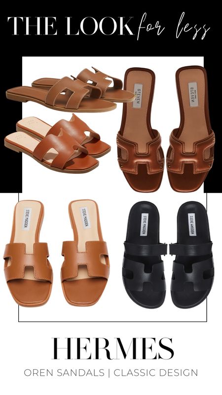If you love the look of the $800 Hermes sandals but not the price tag, here are some look-a-like options 🤎