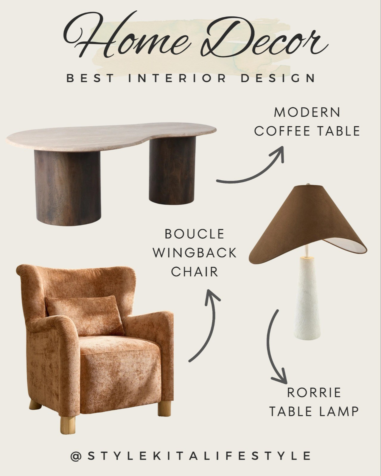 Transform your space with these modern home decor must-haves! Get the sleek coffee table, elegant wingback chair, and stylish lamp to elevate your living room. Shop the look now! #homedecor #livingroominspo #modernhome #coffeetable #wingbackchair

#LTKSaleAlert #LTKHome #LTKActive