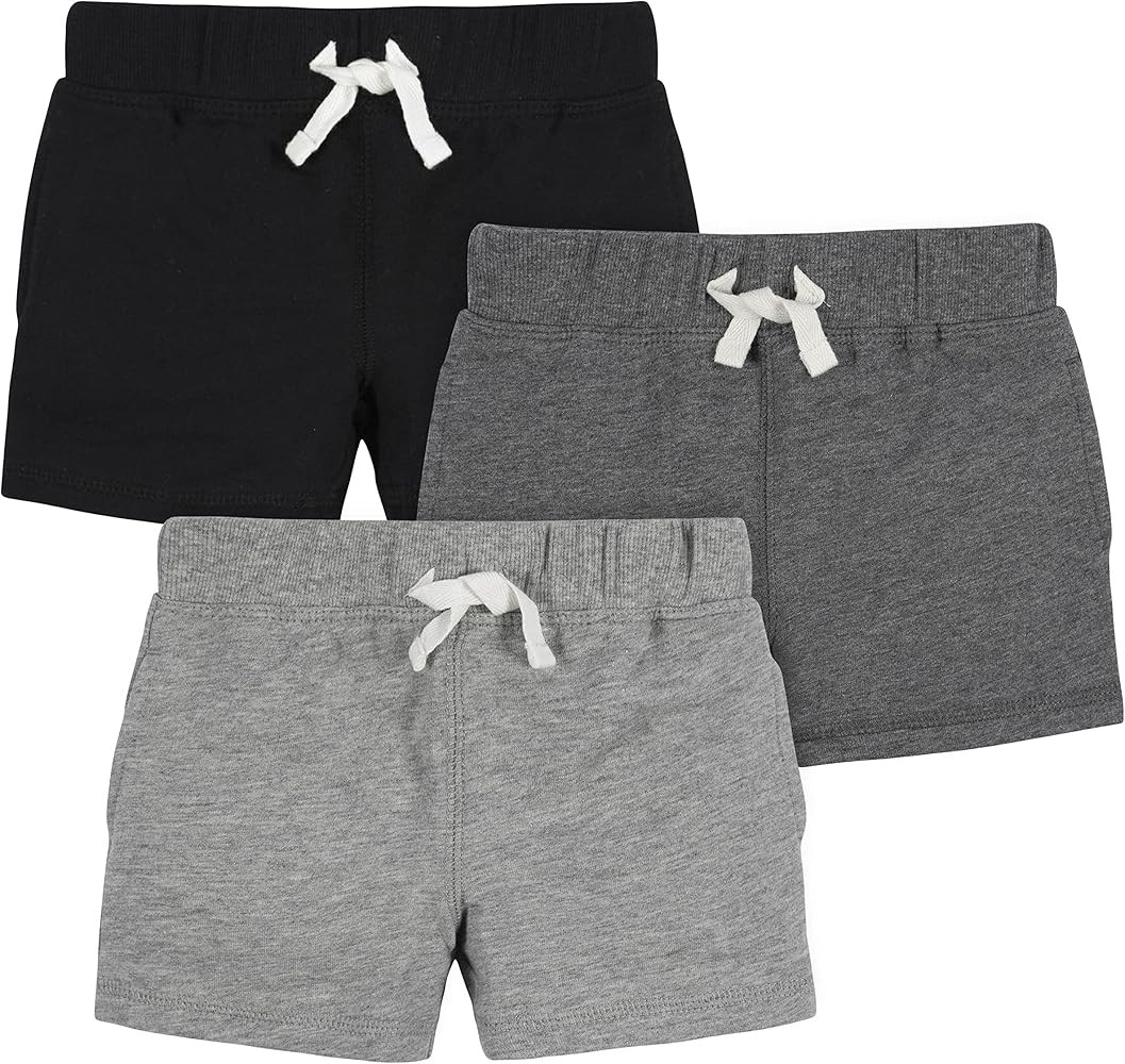Gerber Baby Boys' Toddler 3-Pack Pull-On Knit Shorts | Amazon (US)