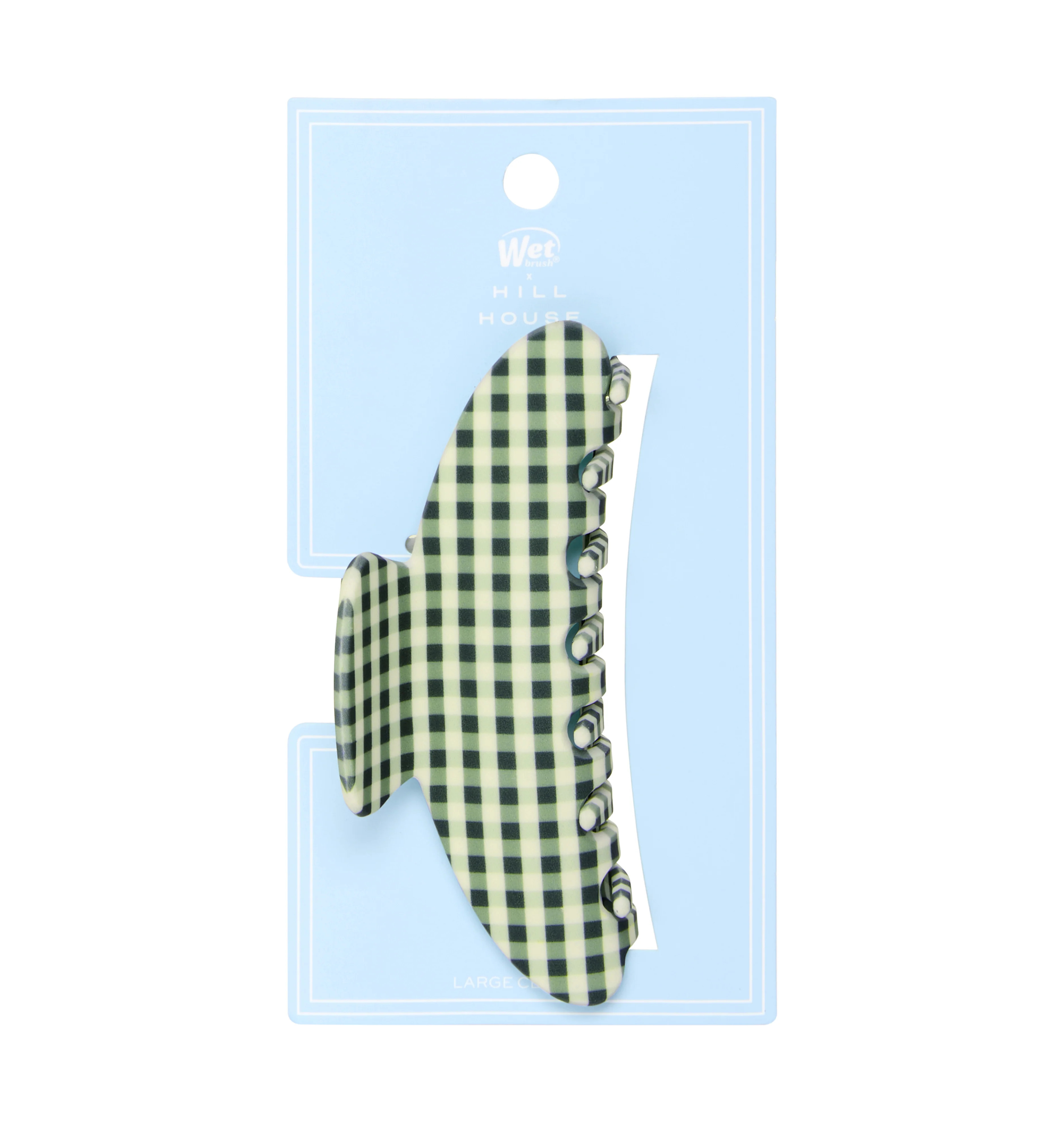 LARGE CLAW CLIP | The Hill House x Wet Brush Emerald Gingham | Hill House Home | Hill House Home US