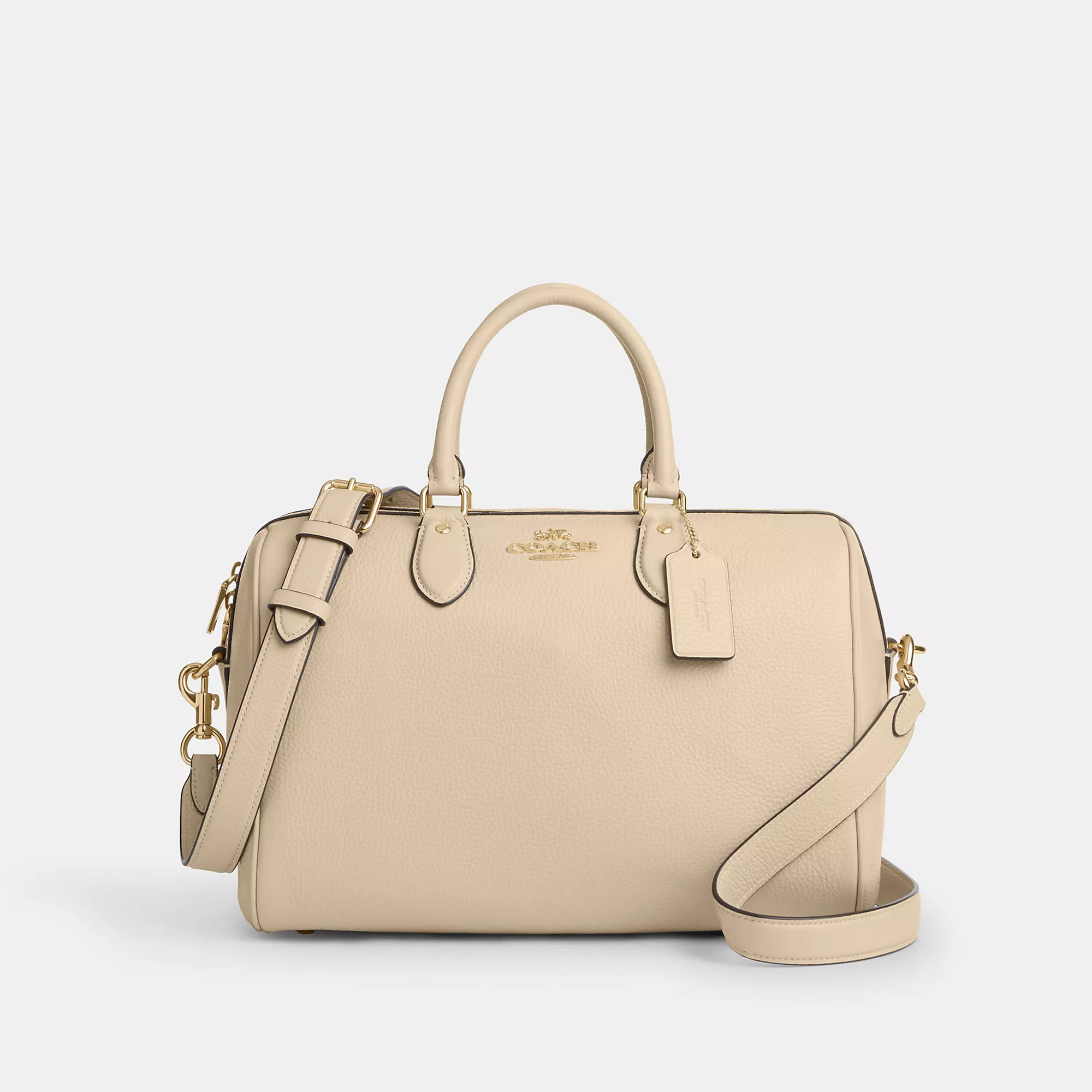 Rowan Large Satchel BagRating4.9C$229(58% off)Comparable ValueC$550Color: Gold/Ivory | Coach Outlet CA