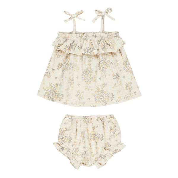 Girls' Rylee + Cru Ruffle Tube Top Set Baby 18/24 mo. Citrus Grove | Scheels