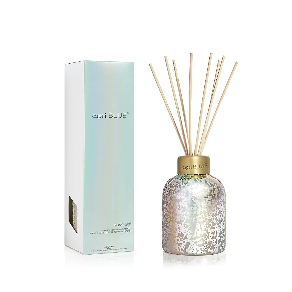 Capri Blue Reed Diffuser - Reed Diffuser Set Includes Scented Oil, Sticks, and Mercury Iridescent... | Amazon (US)