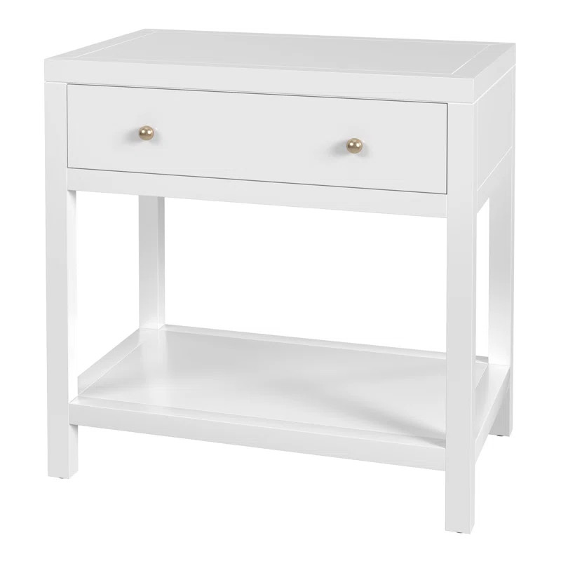 Celine 30 in. W Wood 1 Drawer Wide Nightstand with Shelf | Wayfair North America