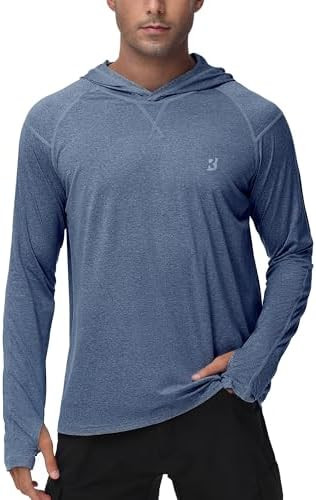 Roadbox Mens UPF 50+ Fishing Shirts, Long Sleeve UV Sun Hoodie, Hiking Running Swim Athletic Work... | Amazon (US)