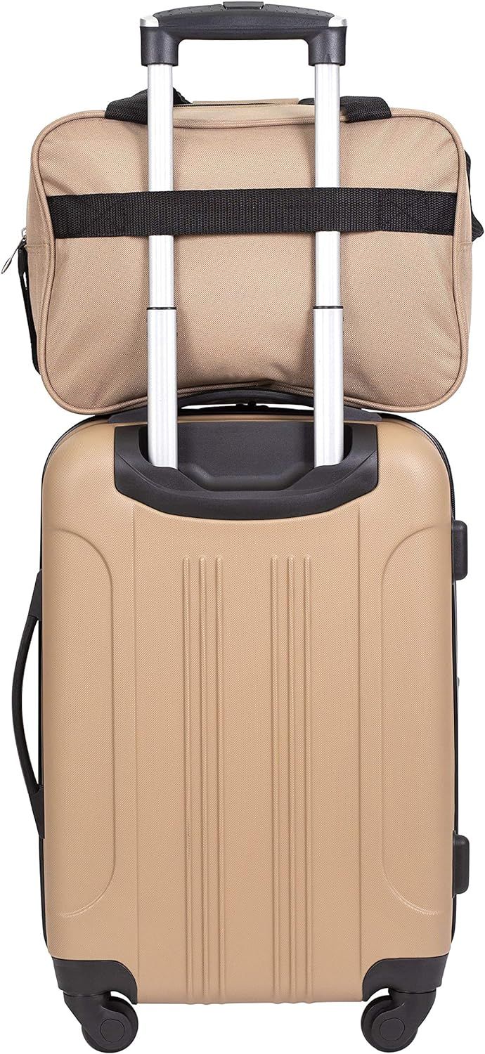 Travelers Club Midtown Hardside 4-Piece Luggage Travel Set, Expandable, Tan | Amazon (US)