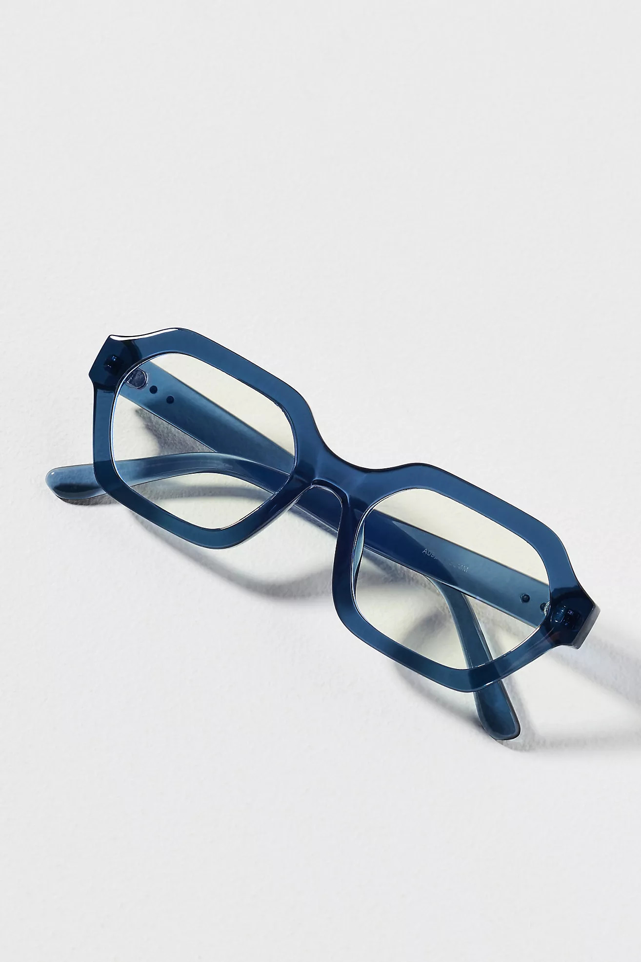 I-SEA Translucent Geometric Blue Light Glasses | Anthropologie (US)