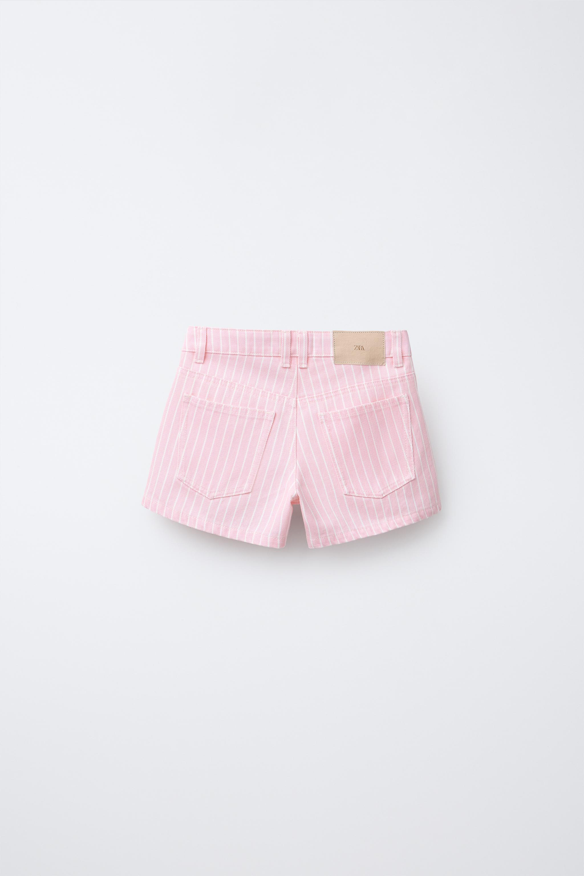 STRIPED DENIM SHORTS | Zara US