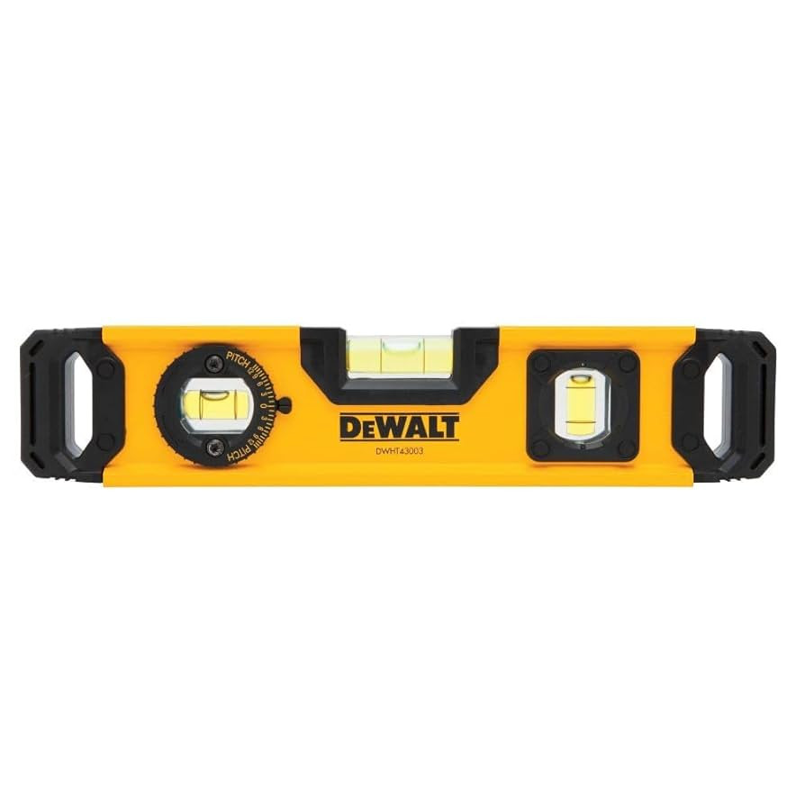 DeWalt DWHT43003 9" Yellow Aluminum Magnetic Torpedo Level with V-Groove Base | Amazon (US)