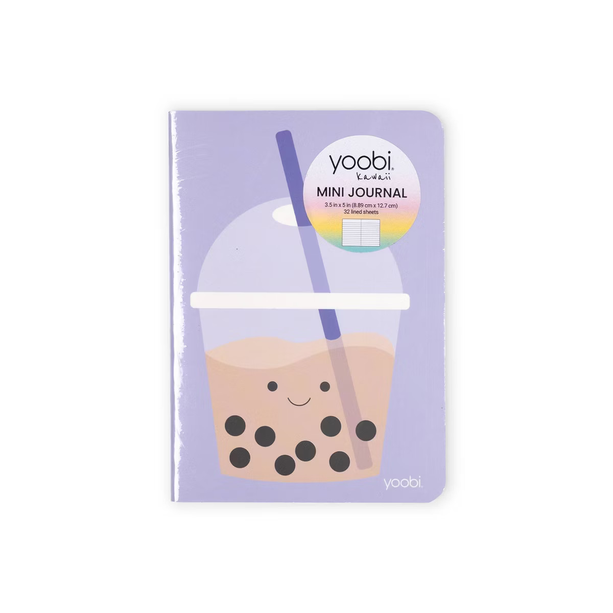 Yoobi Kawaii Journal 3.5"x5" Mini Purple Boba Tea | Target