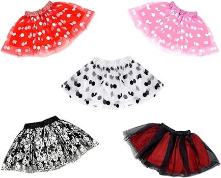 SeasonsTrading White Black Polka Dot Tulle Tutu Lined Skirt Girls (8 Years & Up) | Amazon (US)